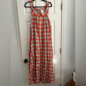Anthropologie tie back apron dress; XL; $75
